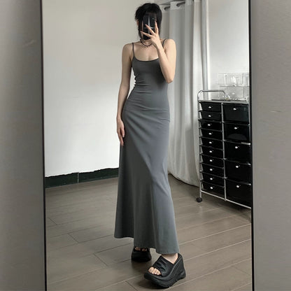 Serena Minimalist Maxi Slip Dress