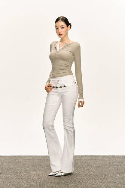 Jade Knit Double Long Sleeve T-Shirt