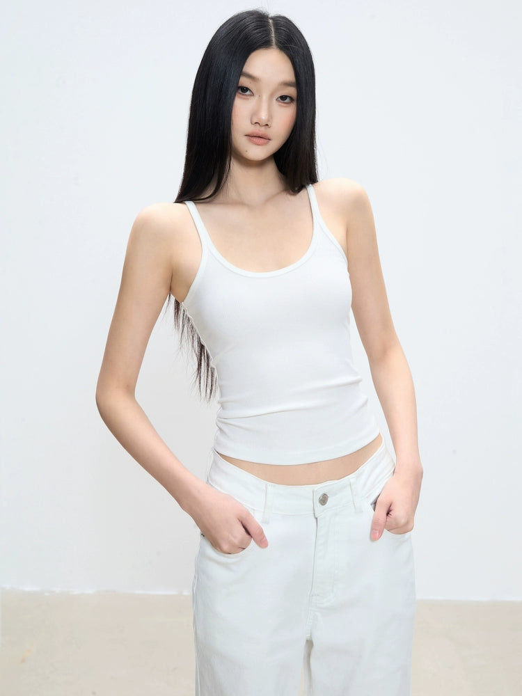 Suhwa Ribbed Basic Tank Top