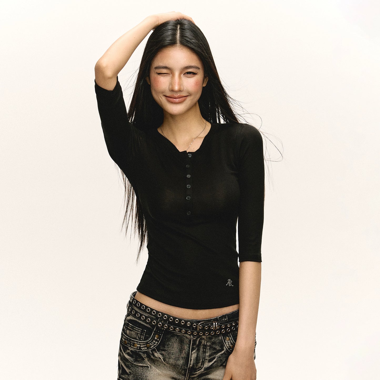 Rose Mid Sleeve Base Top