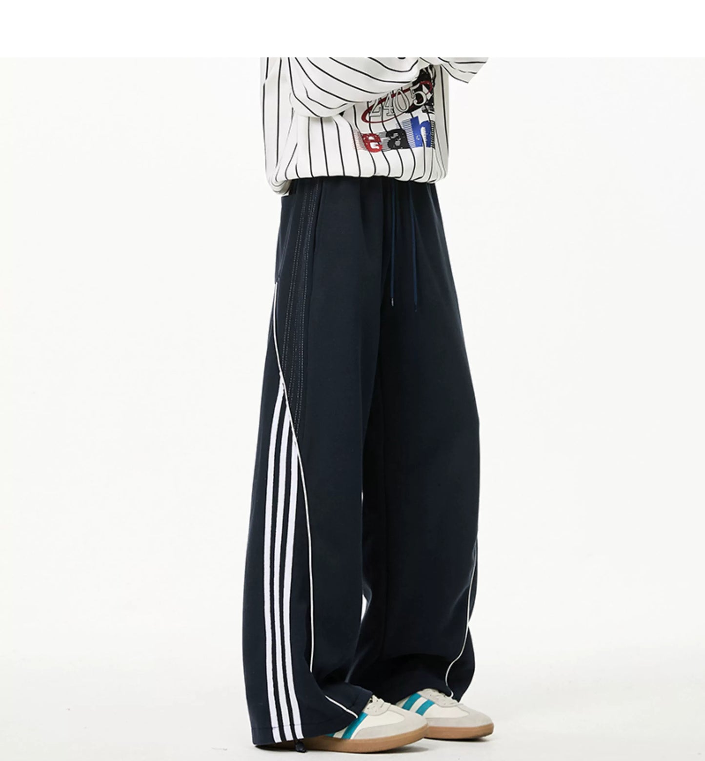 Velour Stripe Relaxed Sweatpants
