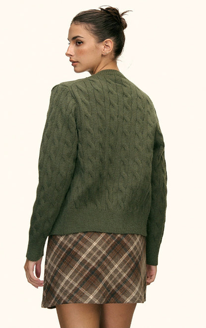 Evelyn Forest Knit Cardigan