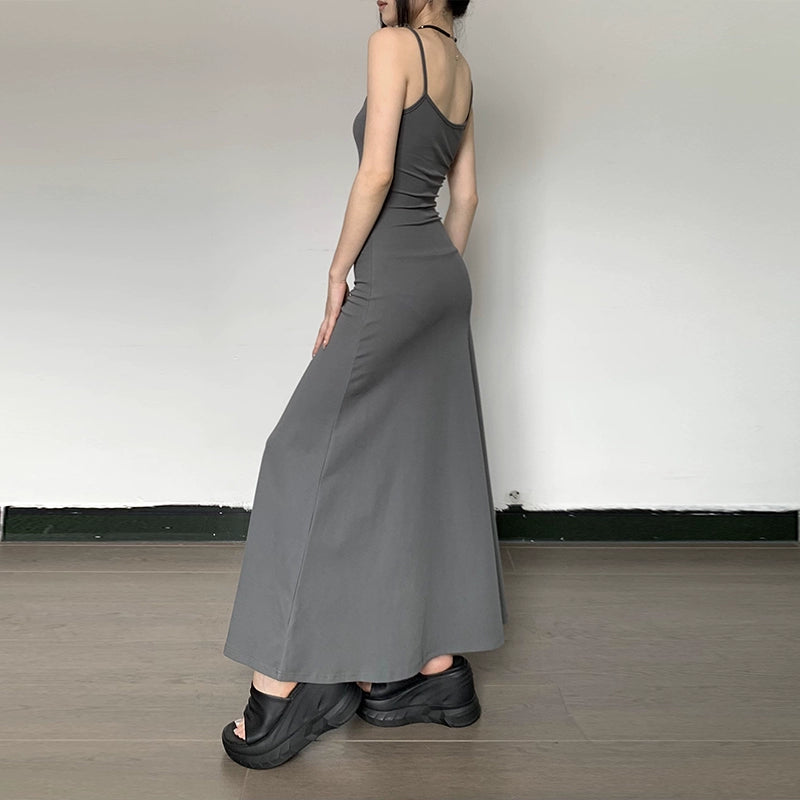 Serena Minimalist Maxi Slip Dress