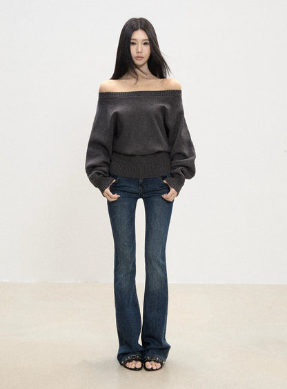 Ari Off-Shoulder Knit Sweater