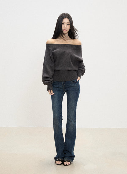 Ari Off-Shoulder Knit Sweater