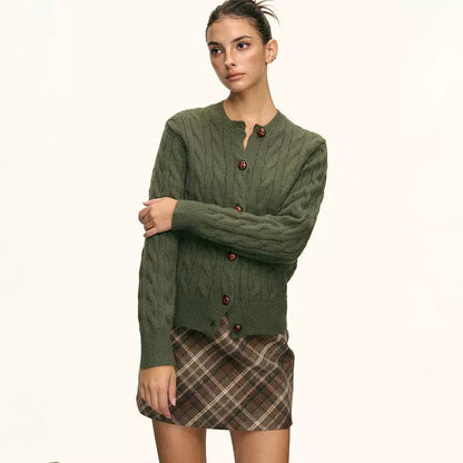 Evelyn Forest Knit Cardigan