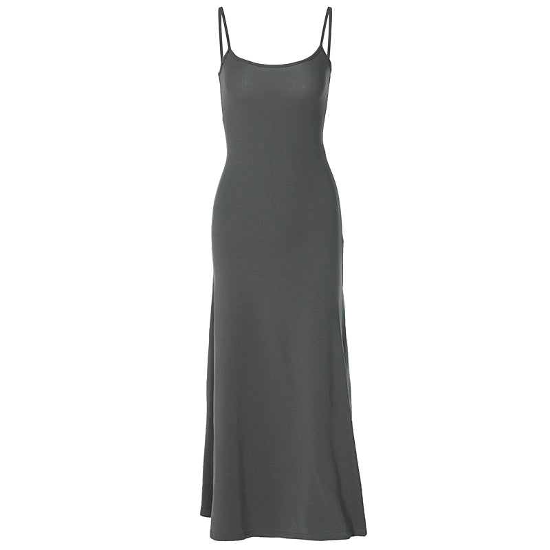 Serena Minimalist Maxi Slip Dress