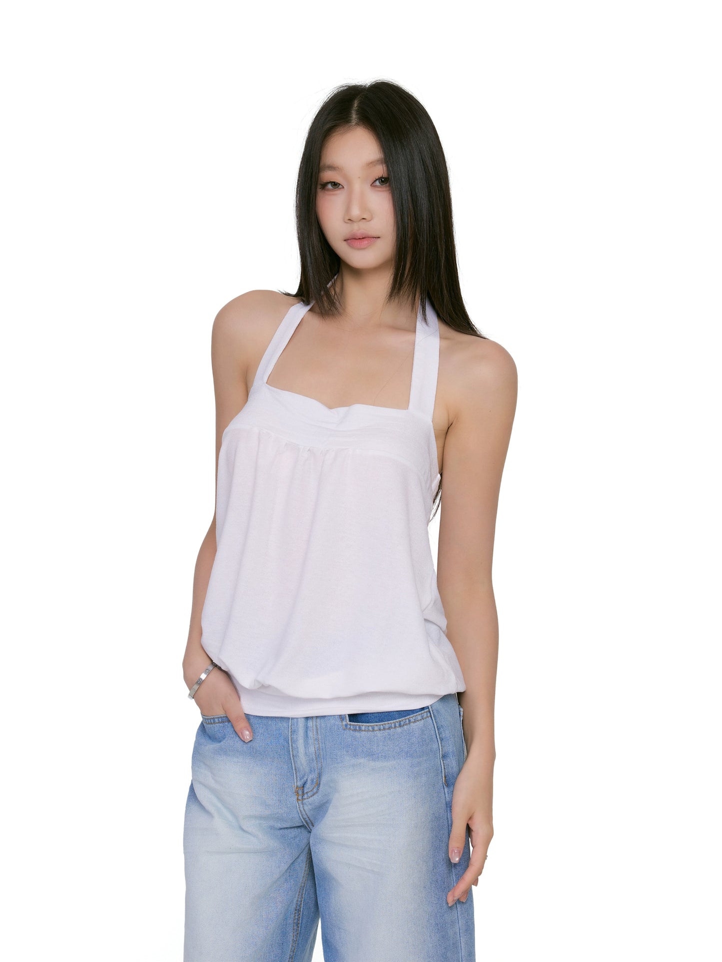 Isla Pleated Halter Top