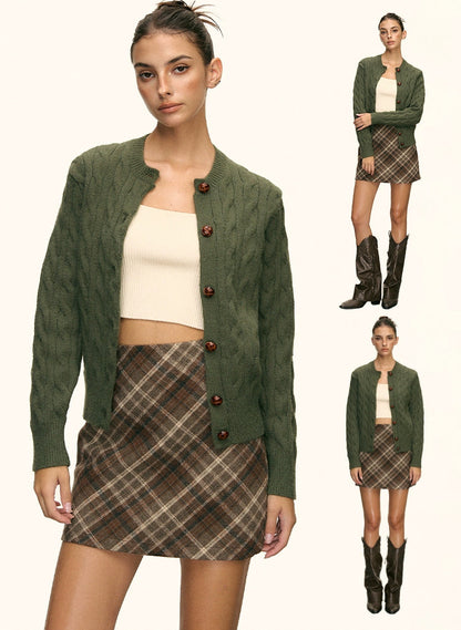 Evelyn Forest Knit Cardigan