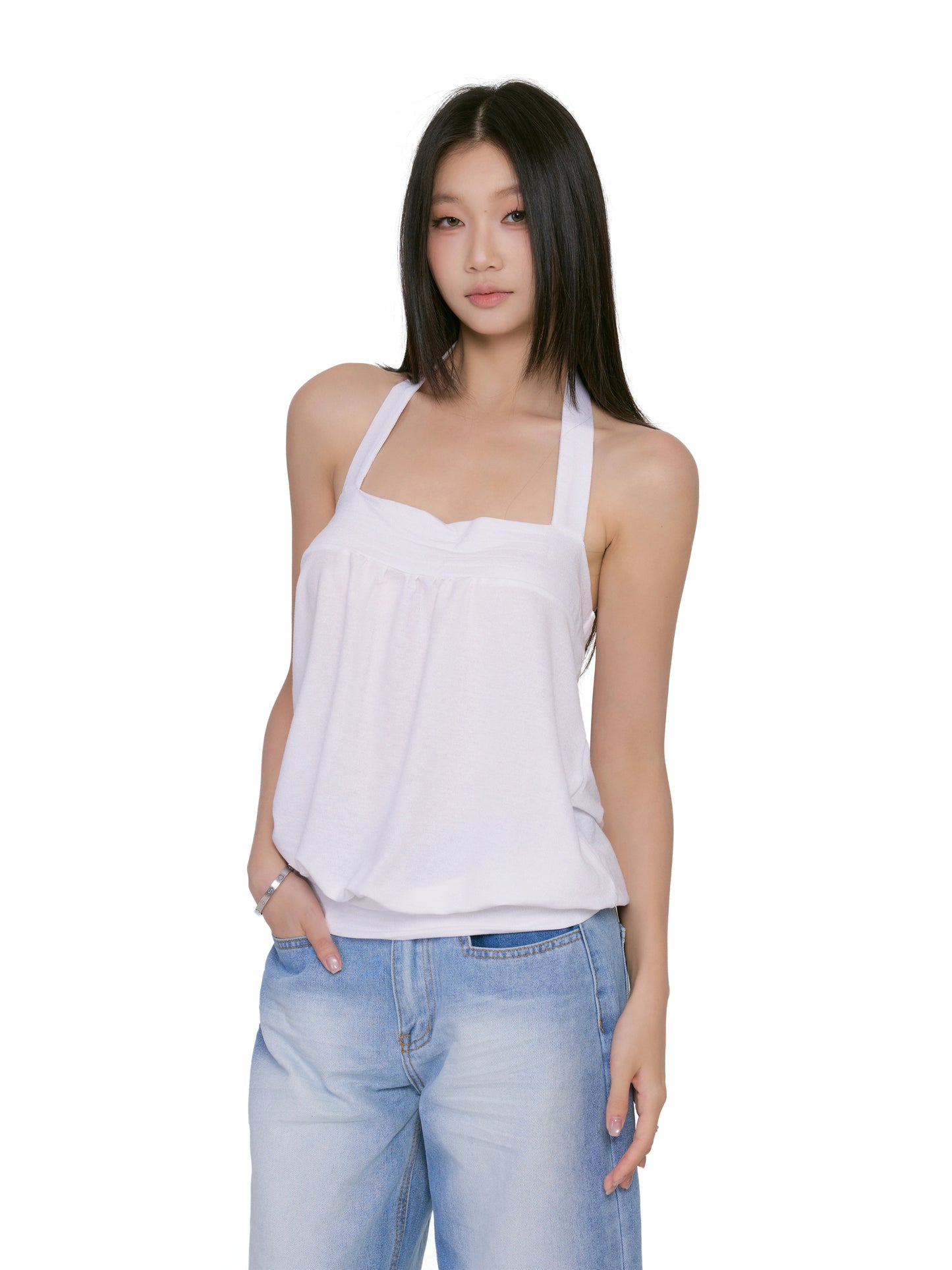 Isla Pleated Halter Top