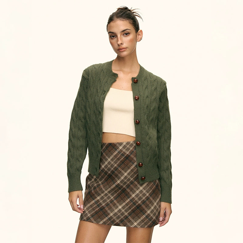 Evelyn Forest Knit Cardigan