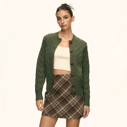 Evelyn Forest Knit Cardigan