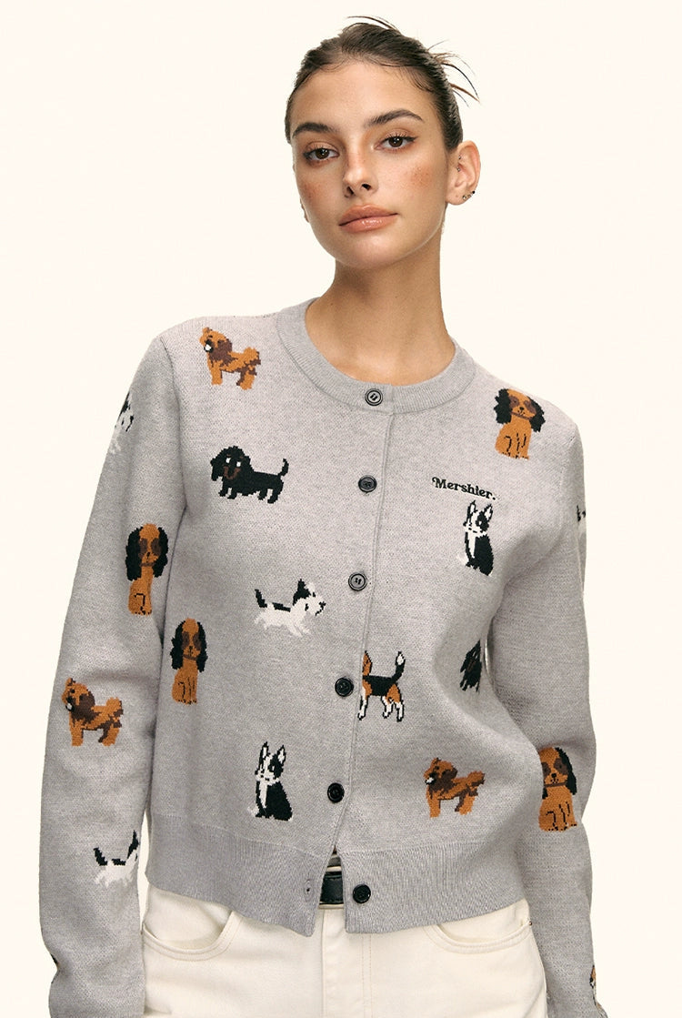 Marley Puppy Parade Knit Cardigan