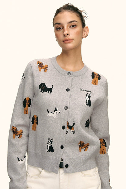 Marley Puppy Parade Knit Cardigan