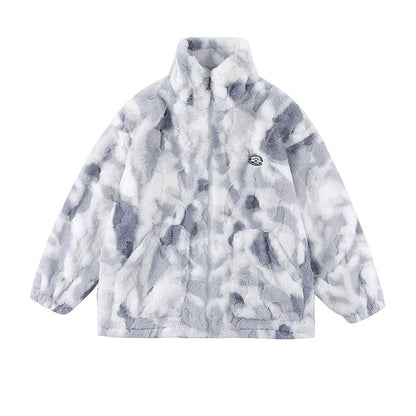 Clara Fluffy Pattern Zip Jacket