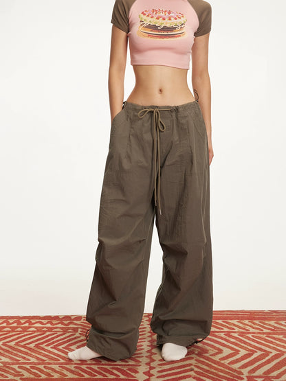 Autumn Retro Low Rise Cargo Pants