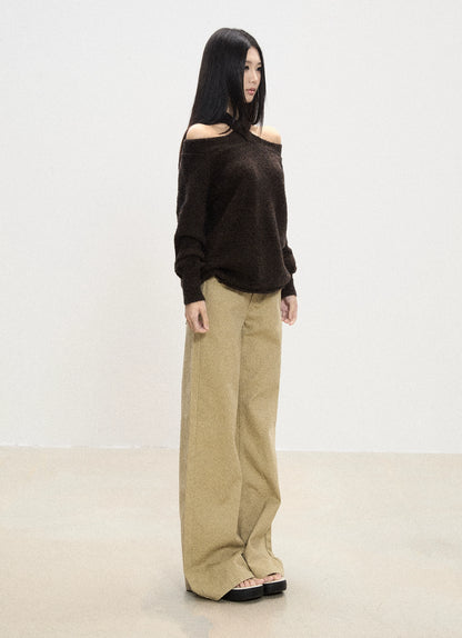 Alina Off-Shoulder Crisscross Sweater