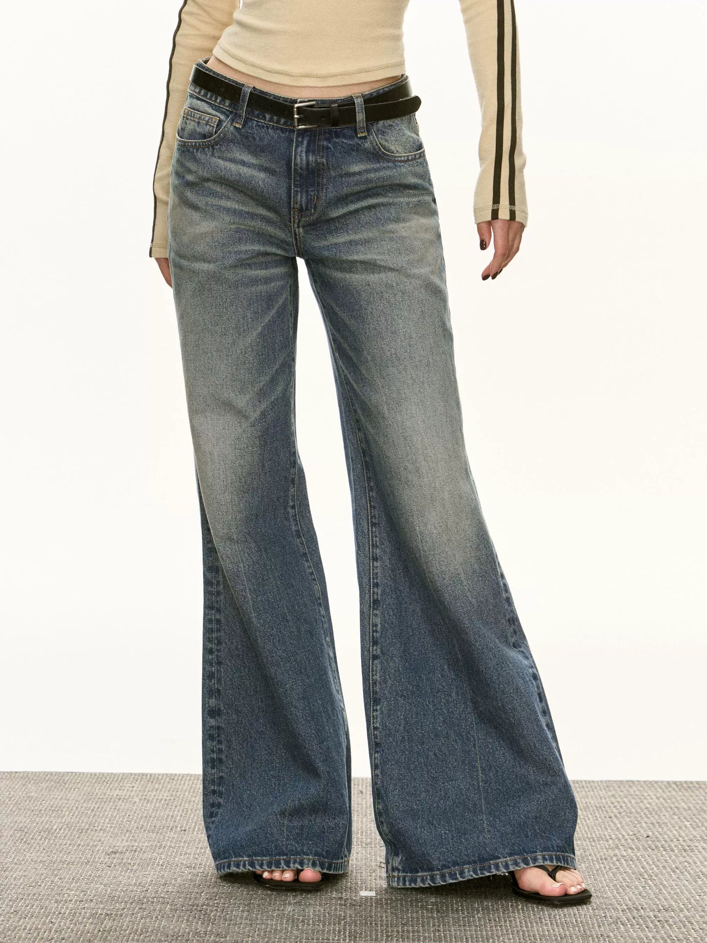 Mary Vintage Blue Washed Jeans