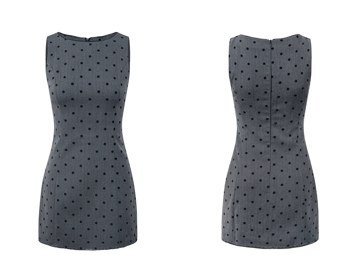 Hallie Vintage Polka Dot Mini Dress
