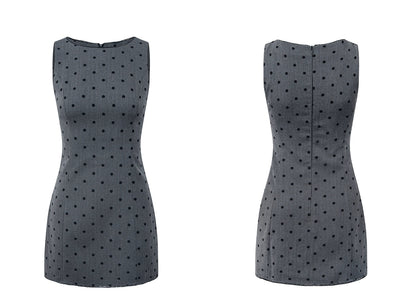 Hallie Vintage Polka Dot Mini Dress