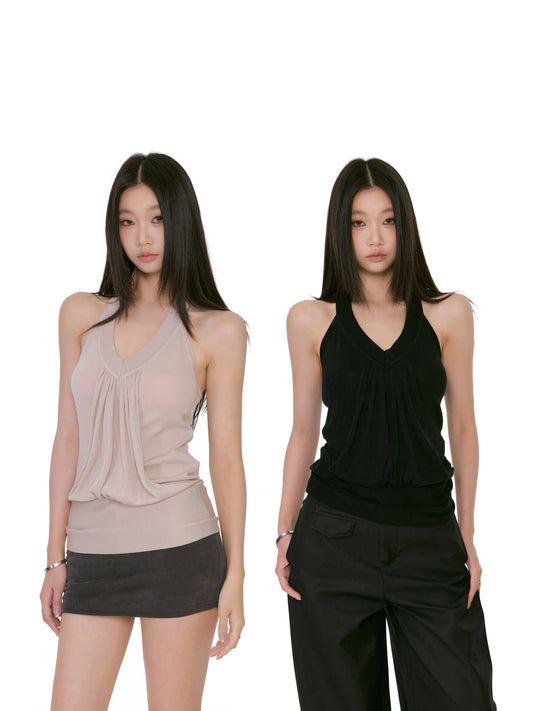 Adele Drape Front Halter Top