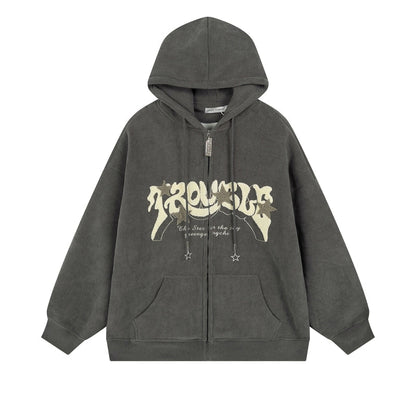 Stellar Graphic Corduroy Zip Hoodie