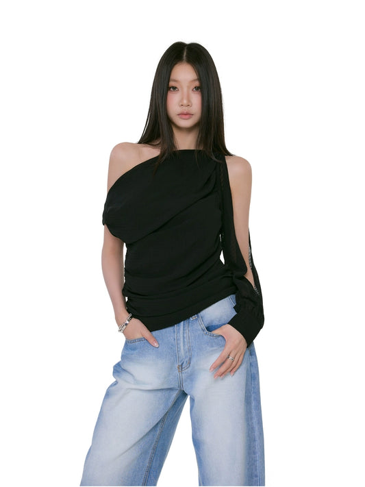 Kaia Asymmetrical One-Shoulder Top