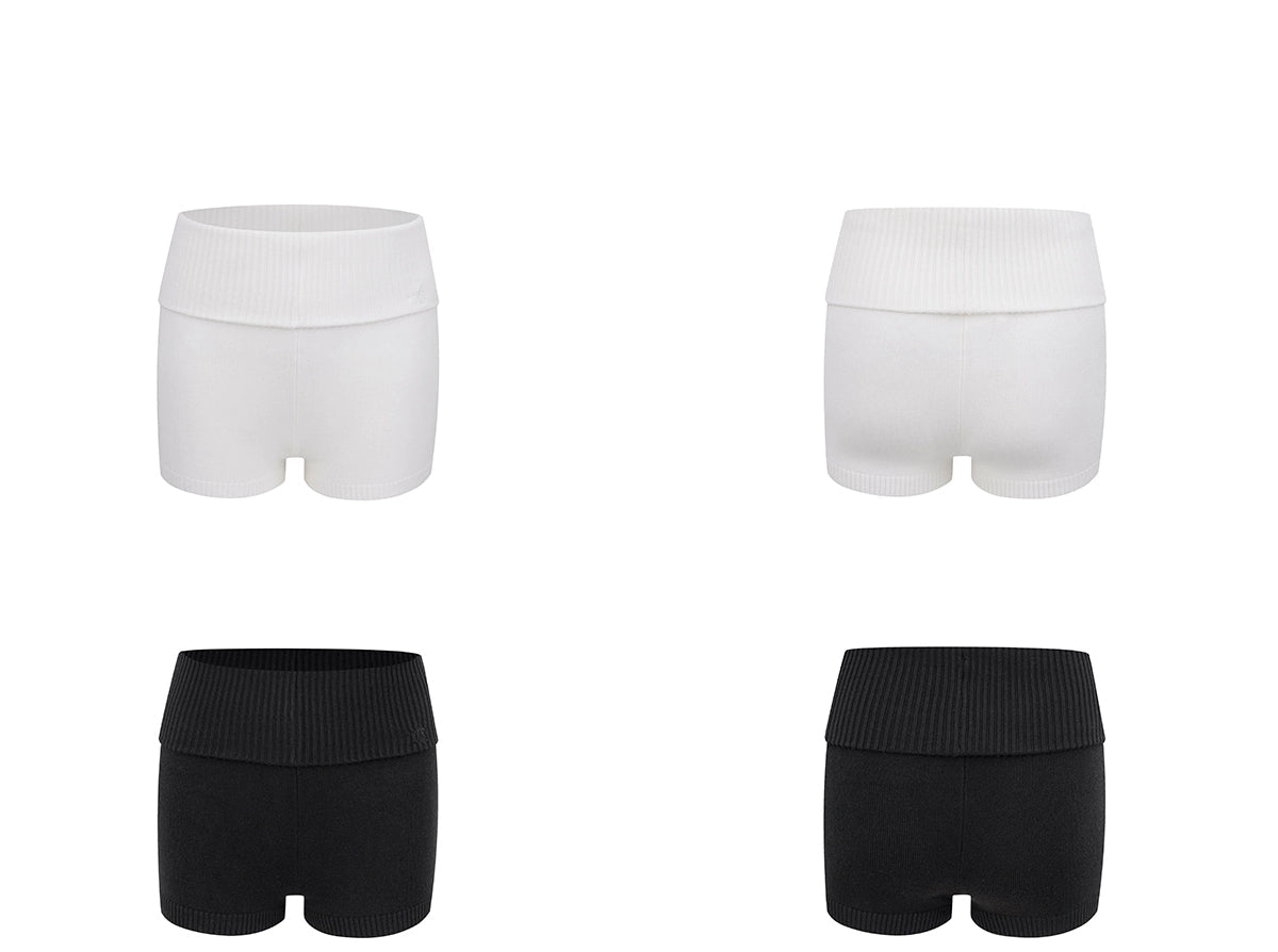 Rose Low Rise Knit Shorts