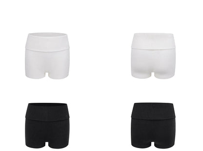 Rose Low Rise Knit Shorts