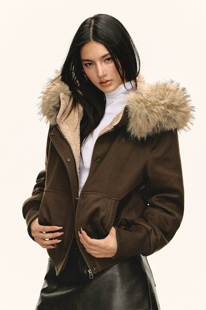 Miley Retro Fur Collar Jacket