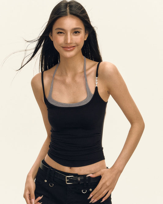 Amara Retro Halterneck Cami Top