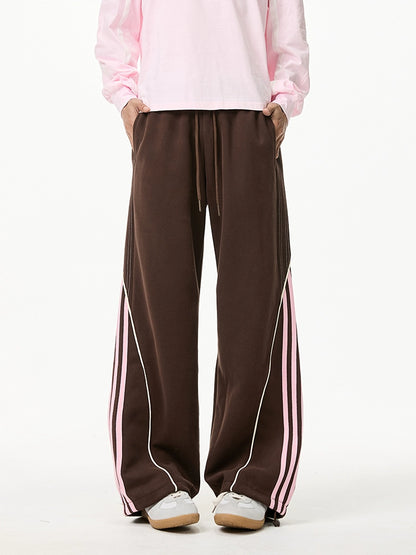 Velour Stripe Relaxed Sweatpants