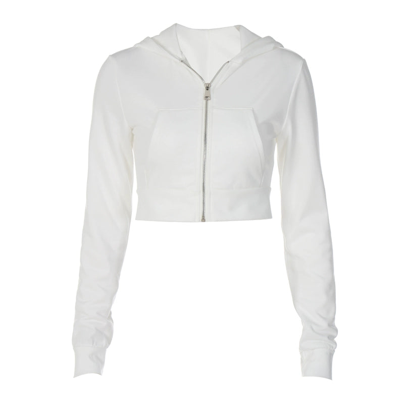 Aubrey Cropped Zip-Up Hoodie