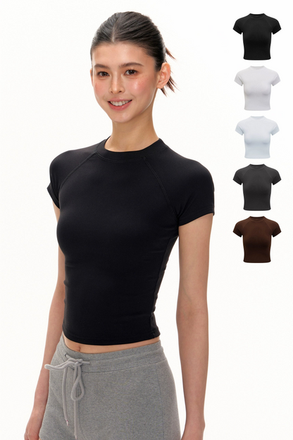 Lexi Solid Color Basic T-Shirt