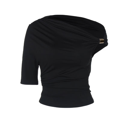 Asymmetric Ring One-Shoulder Top
