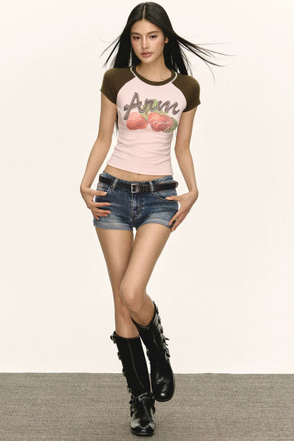 Yara Low Rise Denim Shorts