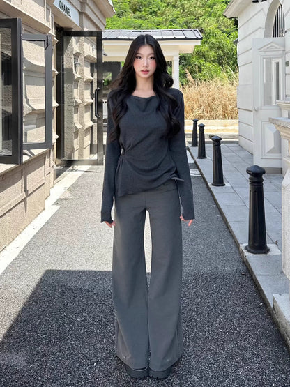 Evelyn High Stretch Wide-Leg Trousers