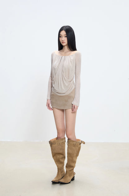 Sena Draped Gathered Top