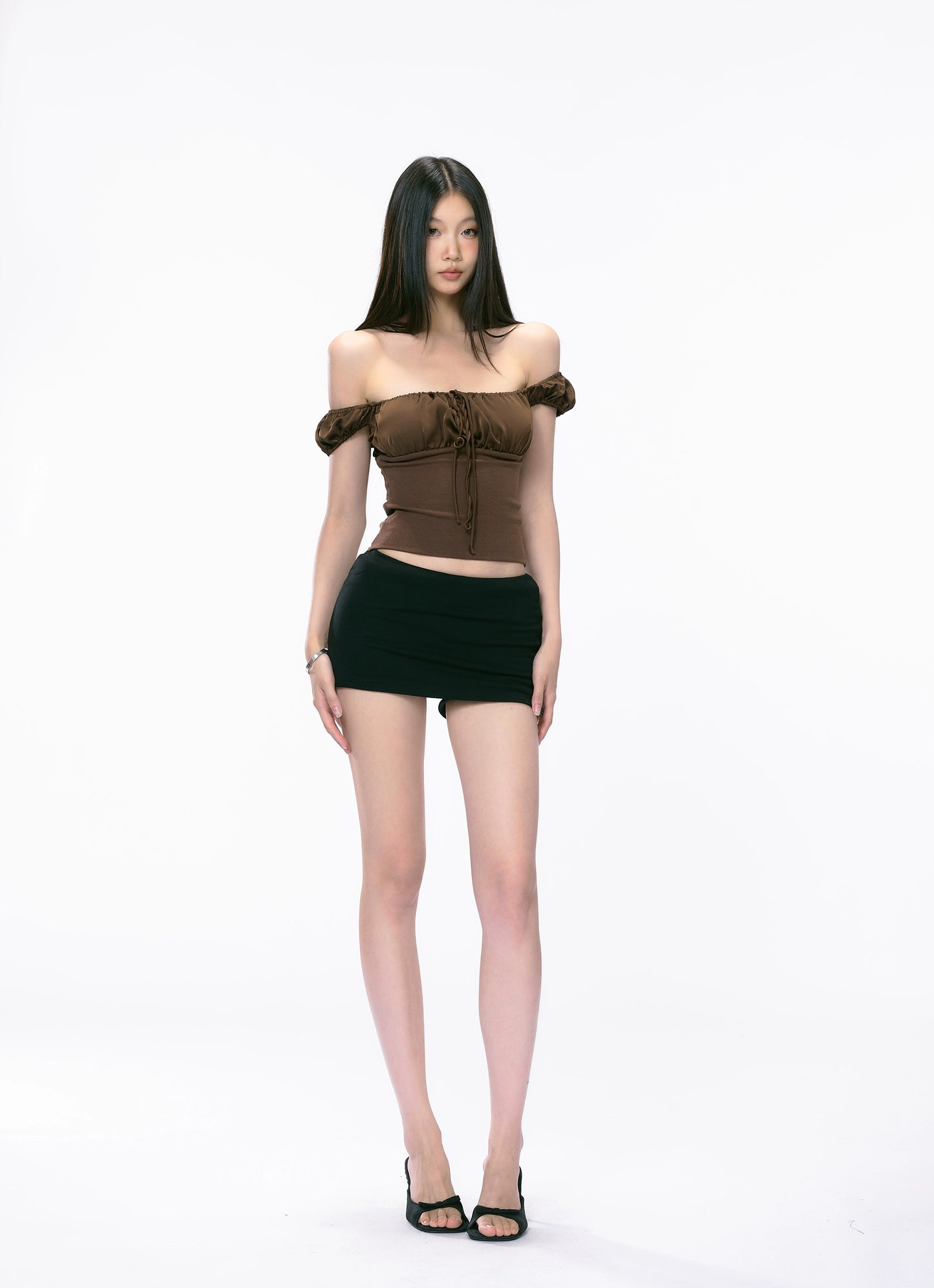Mira Puff-Sleeve Drawstring Top