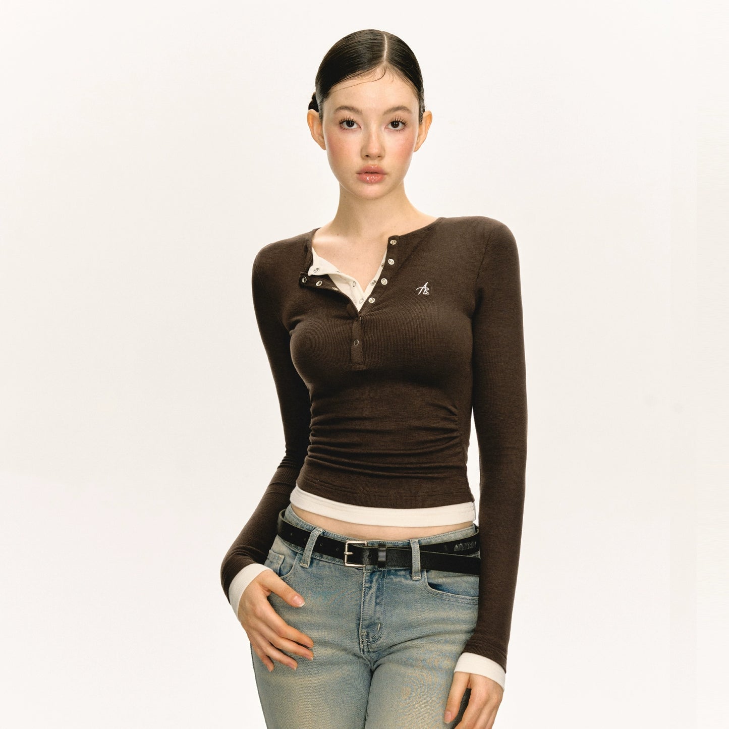 Jade Knit Double Long Sleeve T-Shirt