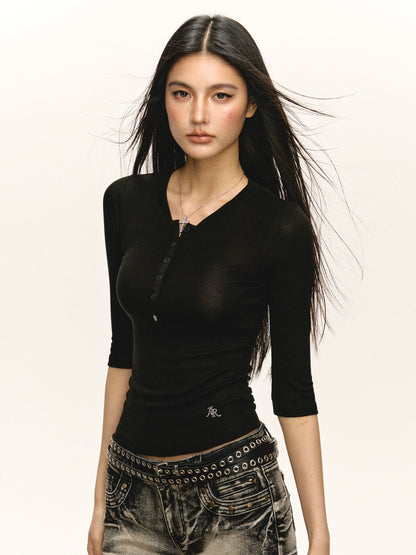 Rose Mid Sleeve Base Top