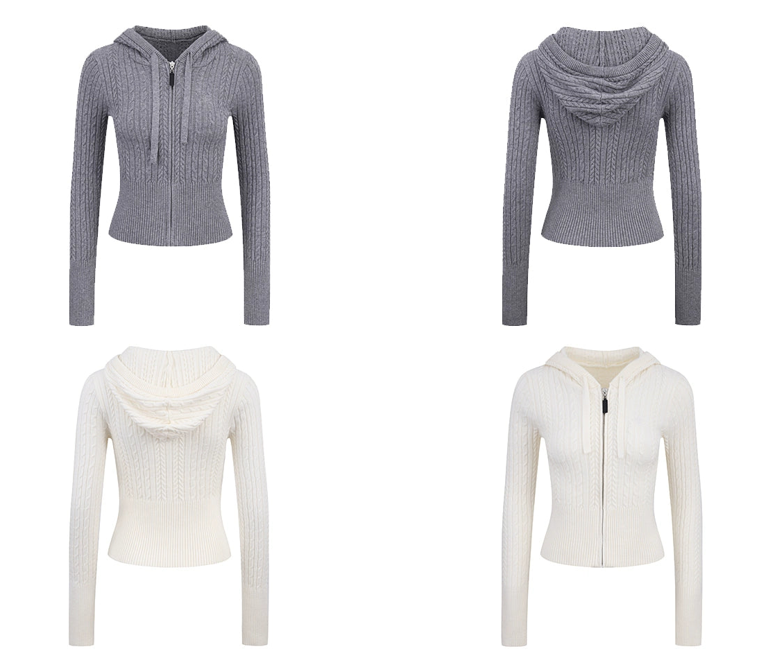 Rosie Vintage Knit Zip Hoodie