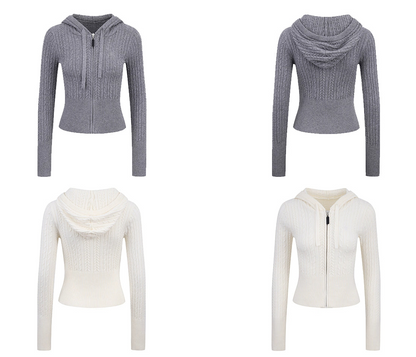 Rosie Vintage Knit Zip Hoodie