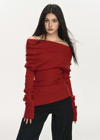 Anna Asymmetrical Knit Sweater