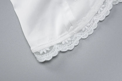 Lace Bloom Front-Tie Camisole