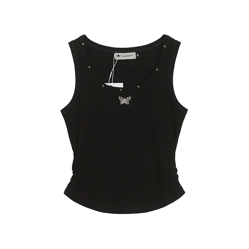 Luxe Butterfly Studded Tank Top