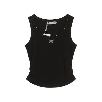 Luxe Butterfly Studded Tank Top