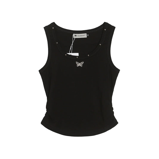 Luxe Butterfly Studded Tank Top
