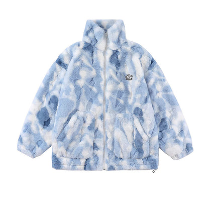 Clara Fluffy Pattern Zip Jacket