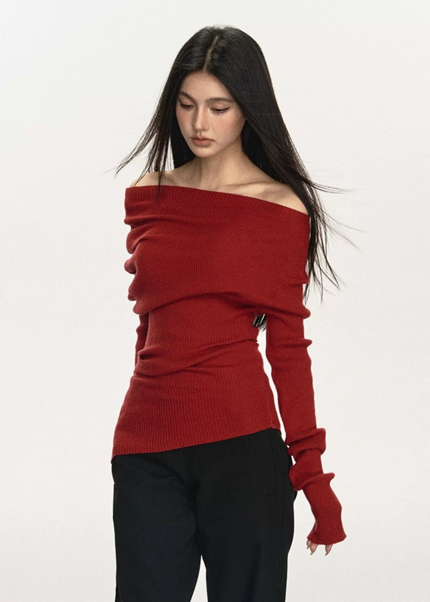 Anna Asymmetrical Knit Sweater